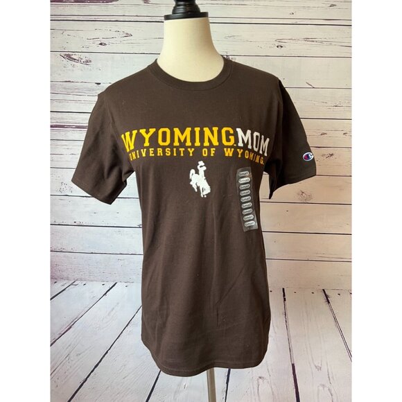 NWT University of Wyoming Mom Tee Shirt Small‎ Champion Cowboys T-Shirt T-Shirt - Picture 1 of 8